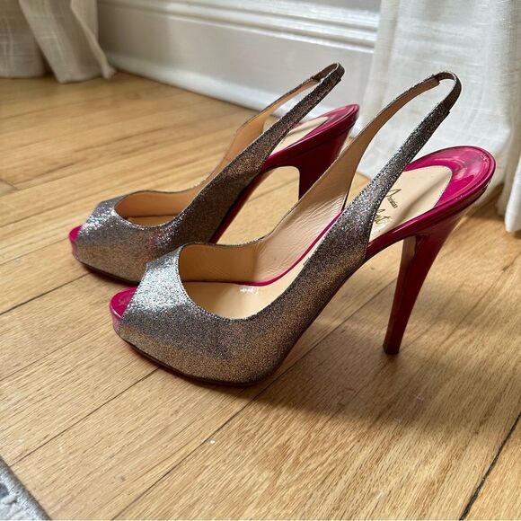 CHRISTIAN LOUBOUTIN N* Prive 120 Glitter Pumps - Picture 11 of 12